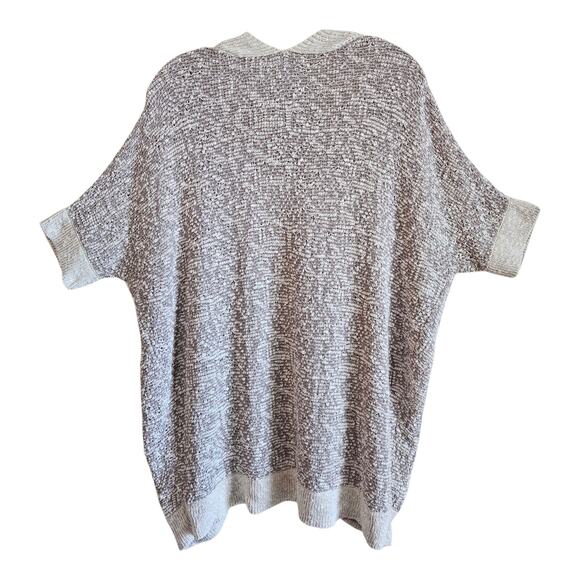 CHICO'S 2 Women's 12 14 Cardigan Sweater Beige Cream Neutral Cotton Dolman 48" - Picture 6 of 6